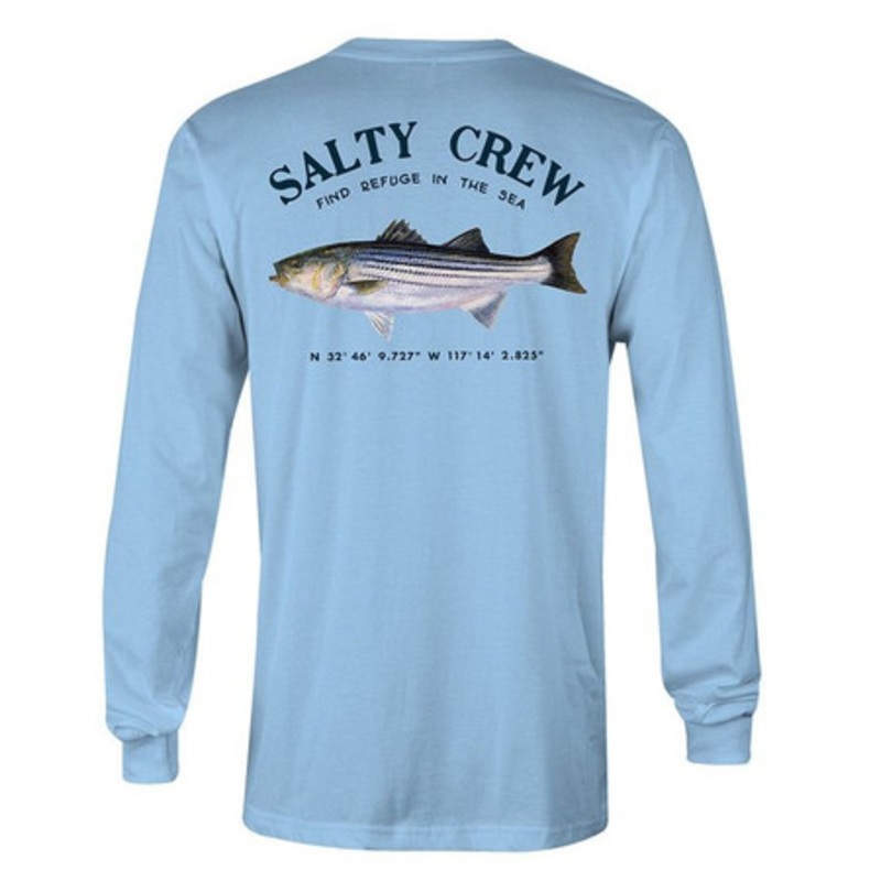 Salty Crew Striper Long Sleeve T-Shirt – Light Blue – XL