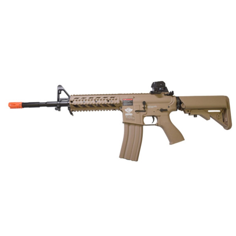 G&G Combat Machine CM16 Raider-L AEG Airsoft Rifle, Tan