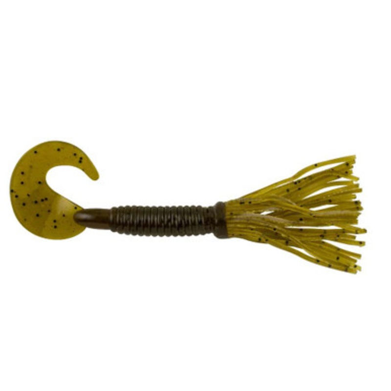 Berkley Powerbait Bearded Single Tail Grub Green Pumpkin