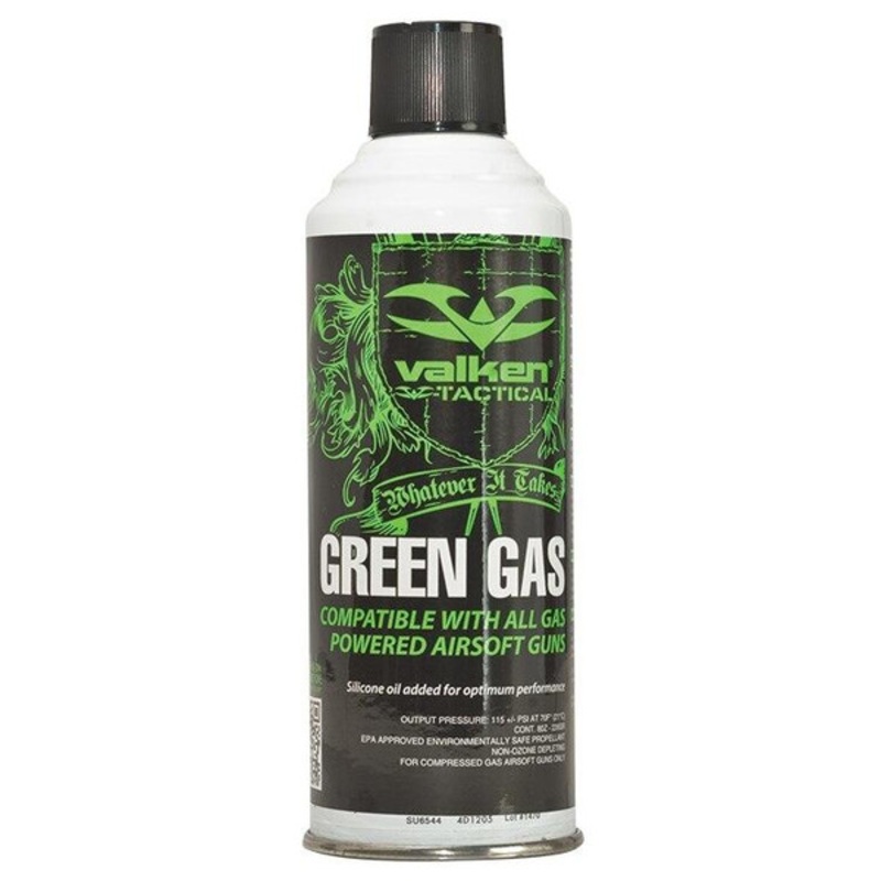 Case of 12 Valken Airsoft Green Gas 8oz Cans
