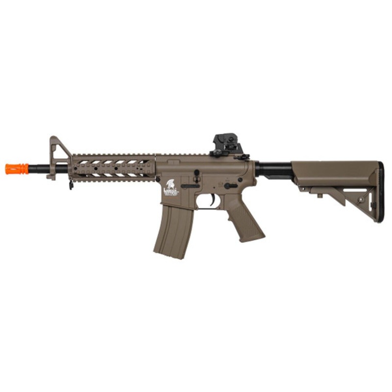 Lancer Tactical LT-23T CQB Quad RIS M4 Airsoft Rifle AEG, Tan