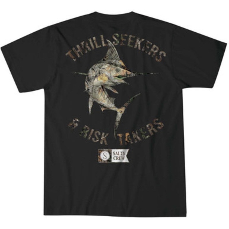 Salty Crew Realtree Marlin Short Sleeve T-Shirt – Black Small