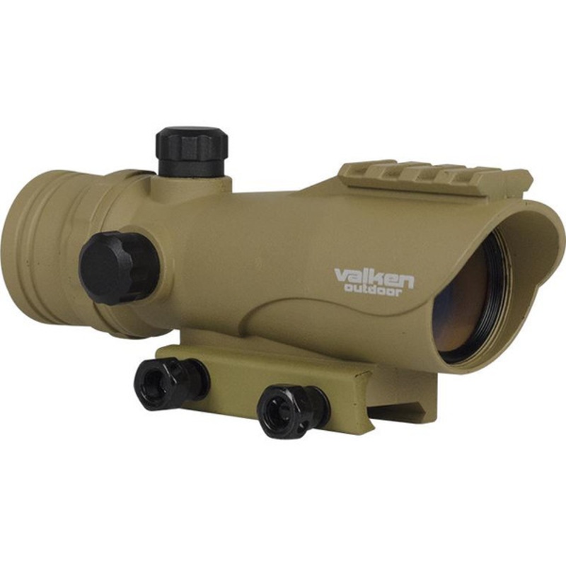 Valken Tactical 30mm Illuminated Red Dot Optic, Tan