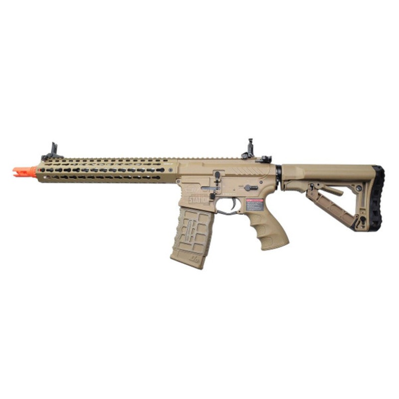 G&G CM16 SRXL 12 Keymod Airsoft DMR AEG Rifle, FDE/Tan