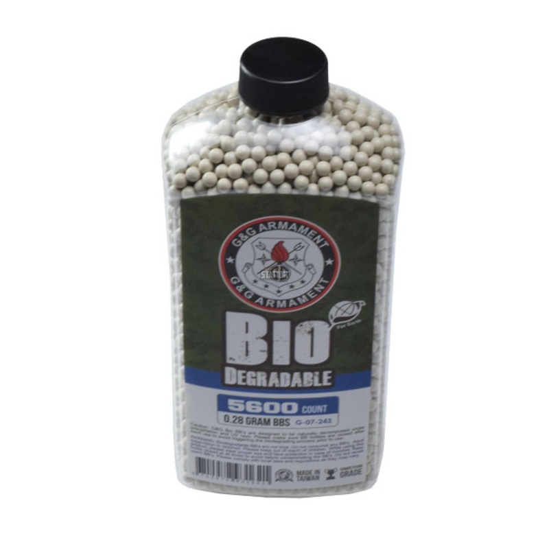 G&G Perfect BBs, 0.28g, 5600 ct. Bottle, White, Biodegradable