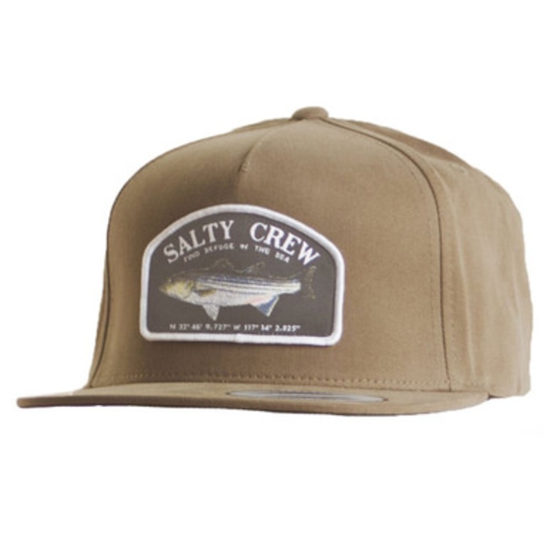 Salty Crew Striper 5 Panel Hat – Loden