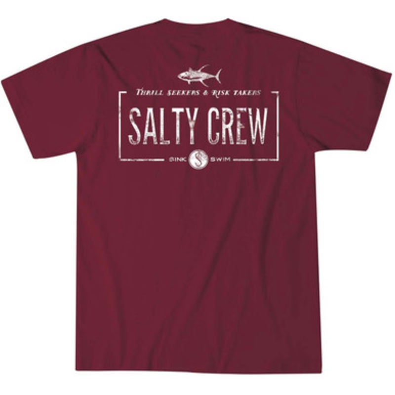 Salty Crew Waypoint T-Shirt – Burgundy XX-Large