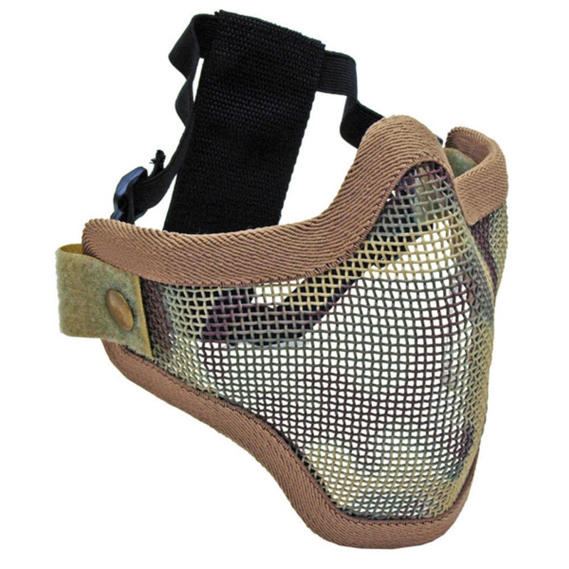 2G Steel Mesh Half Face Mask, Desert Camo