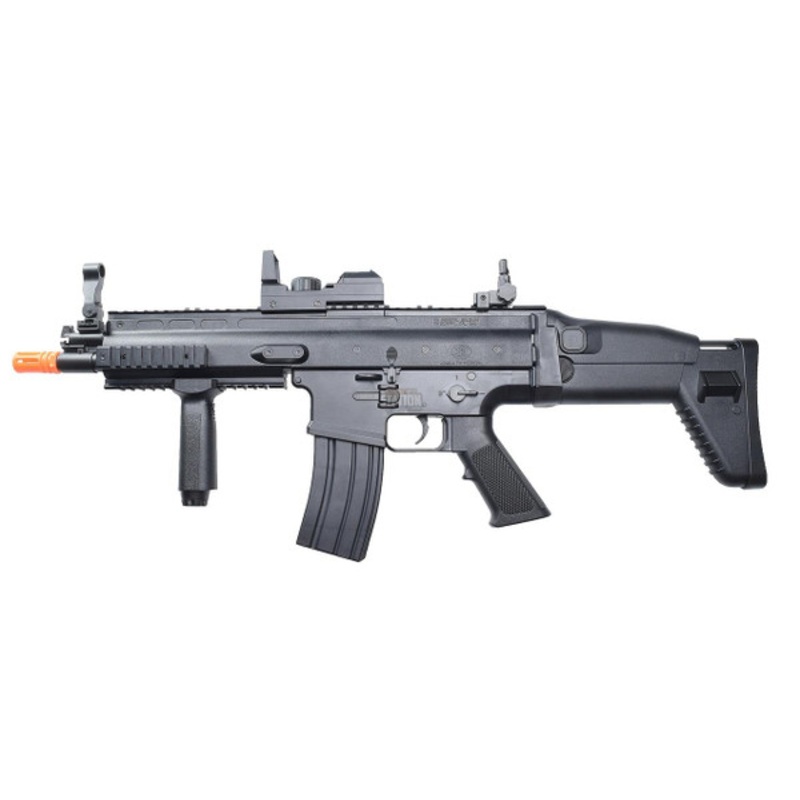 FN Herstal Entry Level SCAR Electric LPEG Airsoft Rifle w/ Red Dot Sight, Black