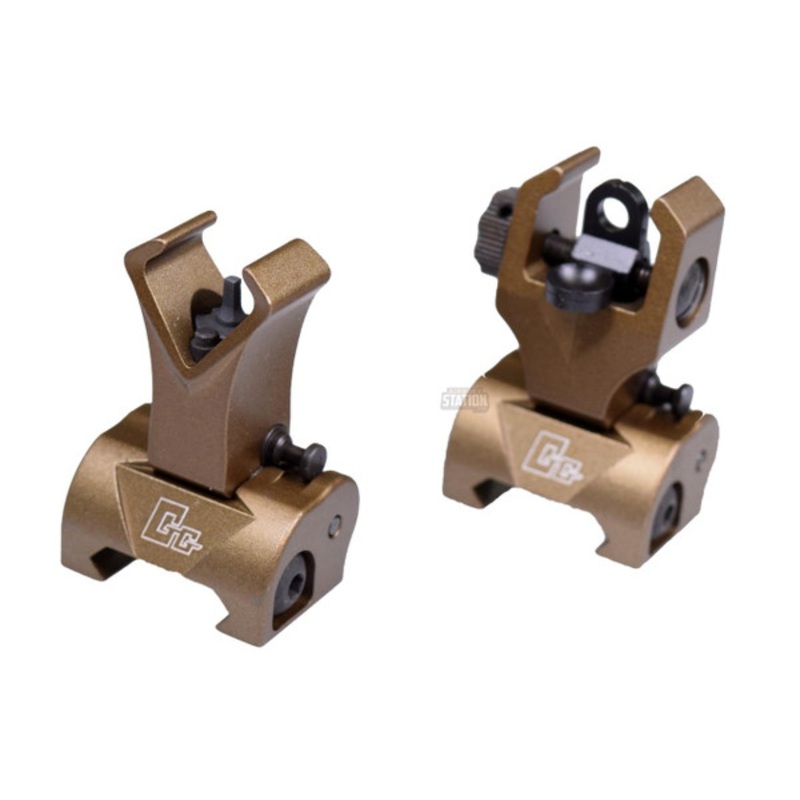 G&G Flip-Up Front & Rear Sights for M16 Series, Tan
