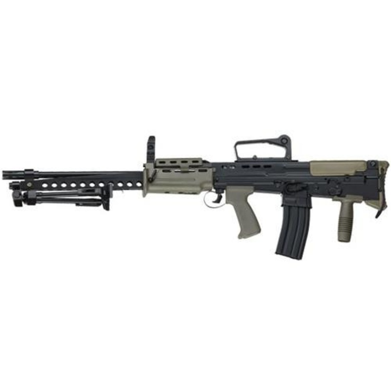 ICS L86A2 LSW AEG Airsoft Rifle, Two-Tone