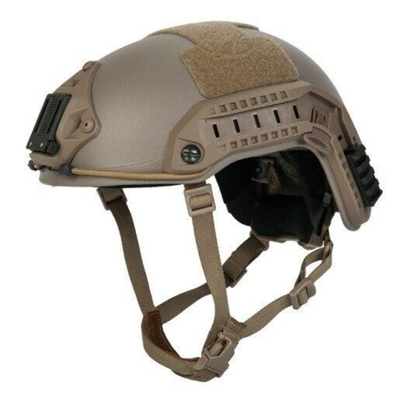 Lancer Tactical Maritime SpecOps Military Style Helmet w/ NVG Mount – Tan