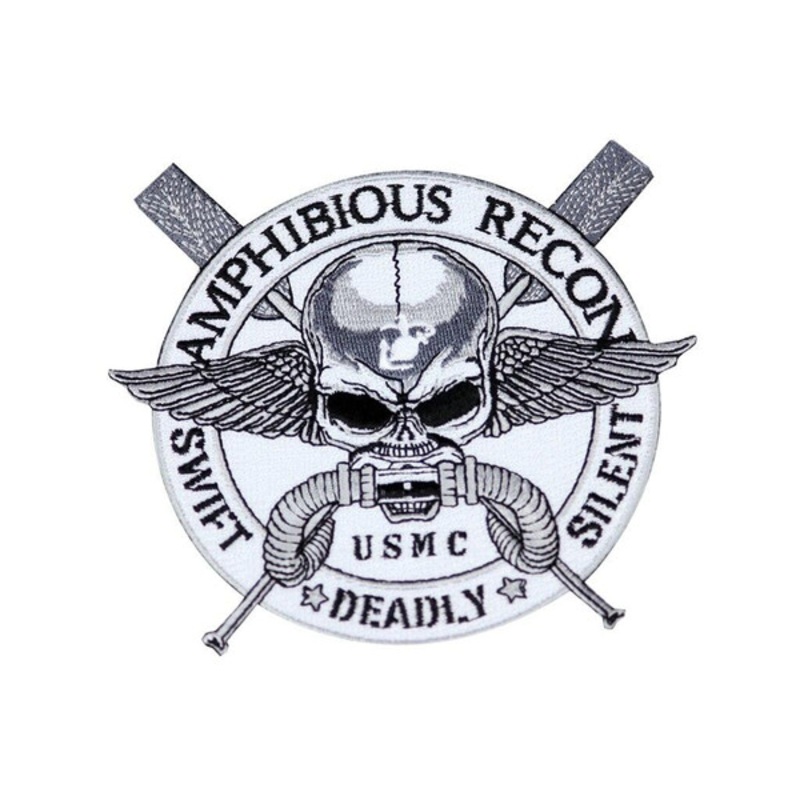 Raptors Tactical 5 Force Recon Amphibious Swift Deadly Silent Iron On Patch
