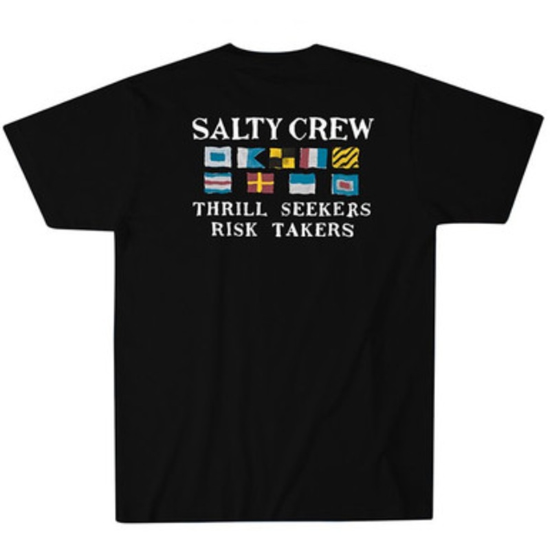 Salty Crew Signals Short Sleeve T-Shirt – Black – Large