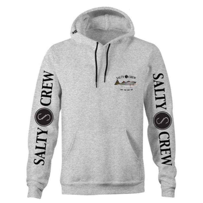 Salty Crew Striped Bass Hoodie – Athletic Heather M