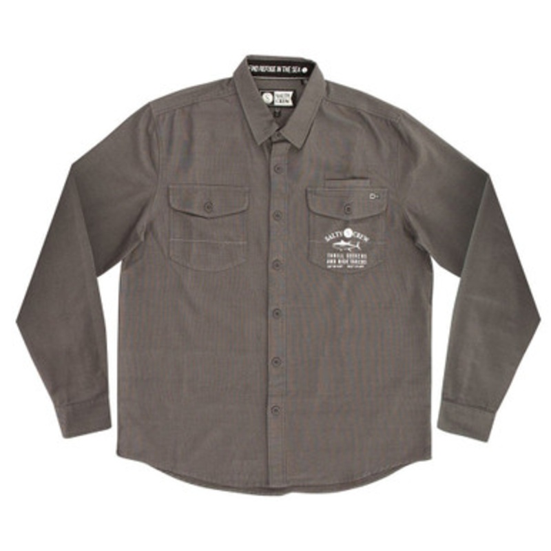 Salty Crew Seafarer Long Sleeve Woven Shirt – XL