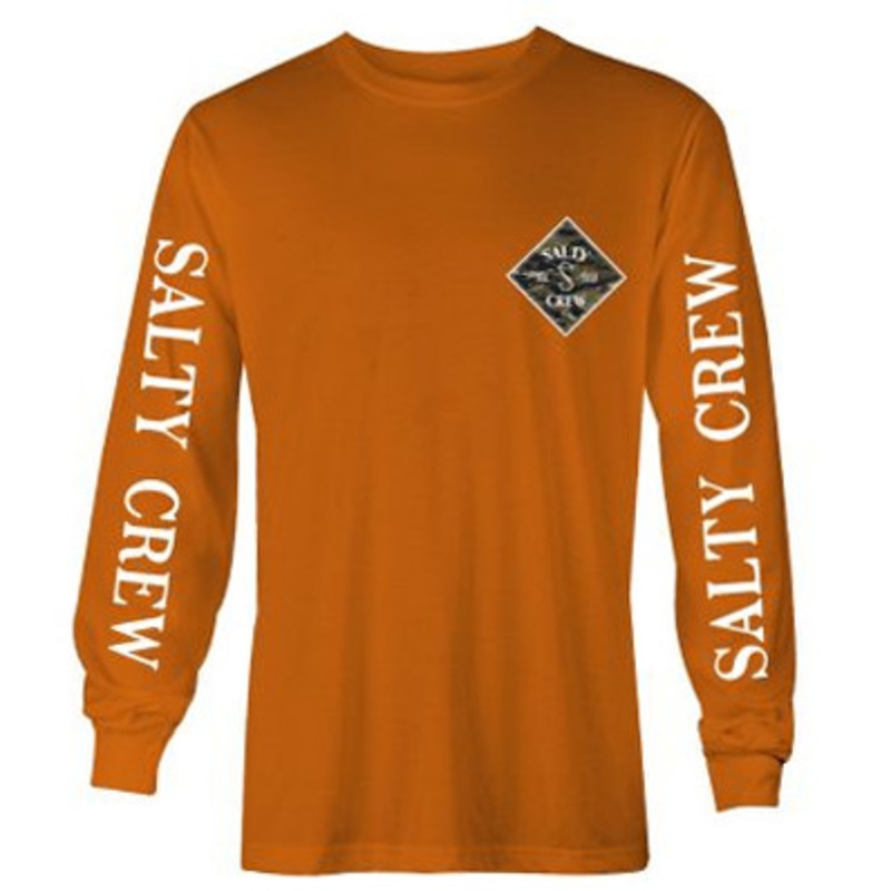 Salty Crew Tippet Cover Up L/S Tech T-Shirt – Orange – X-Large