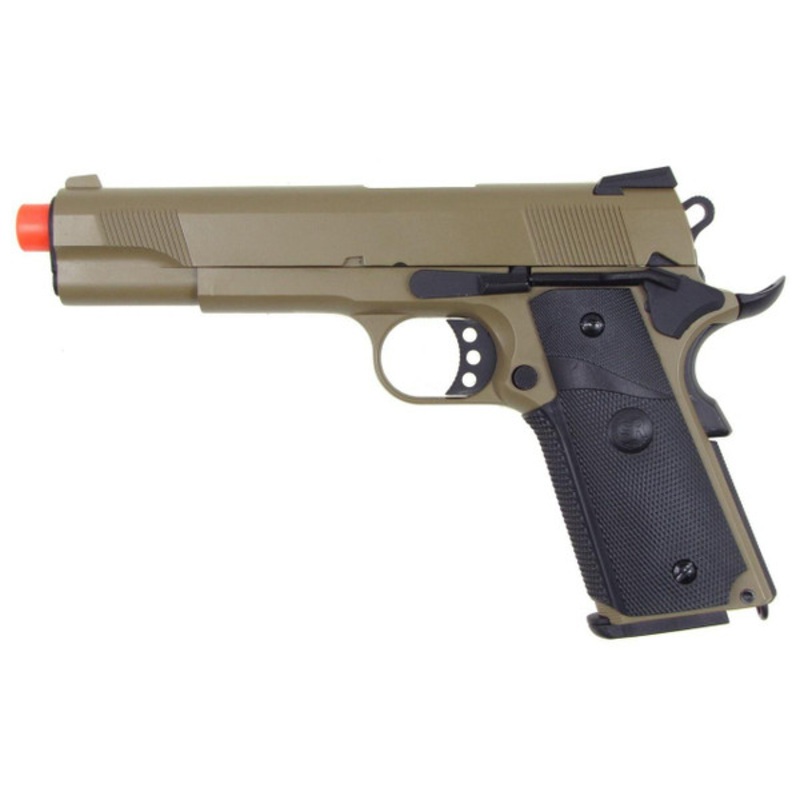 SRC 1911 MEU Full Metal Semi Auto Gas Blowback Pistol – Tan