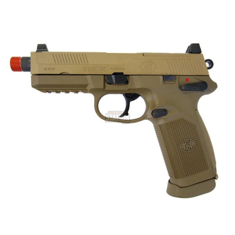 FN Herstal FNX-45 Tactical Metal Gas Blowback Airsoft Pistol, Tan