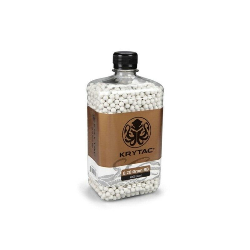 Krytac 0.20g 6mm Premium Airsoft BBs, 4,000 ct
