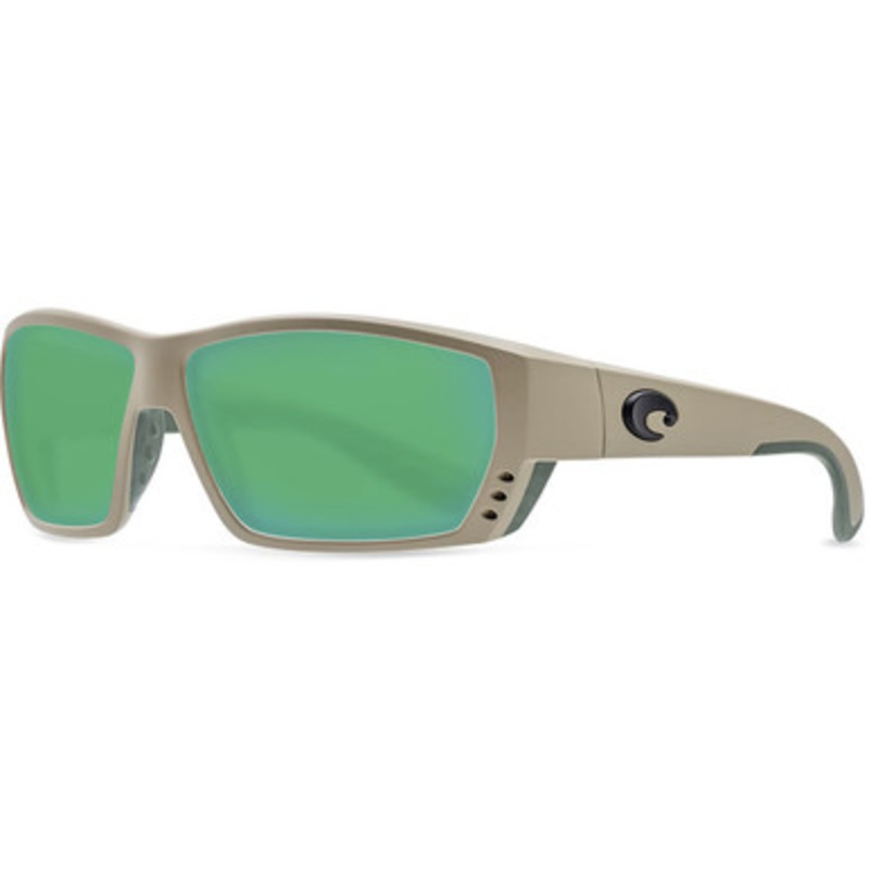 Costa Del Mar Tuna Alley Sunglasses – Sand/Green Mirror 580G