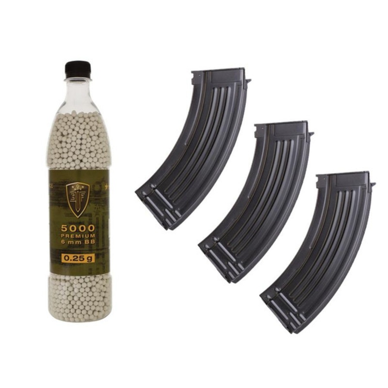 AK High Cap Mags & 0.25g BBs Combo Package