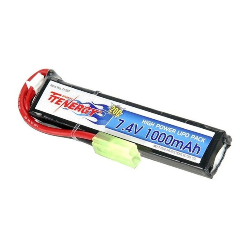 Tenergy 7.4V 1000 mAh 20C High Discharge LiPO Stick Battery