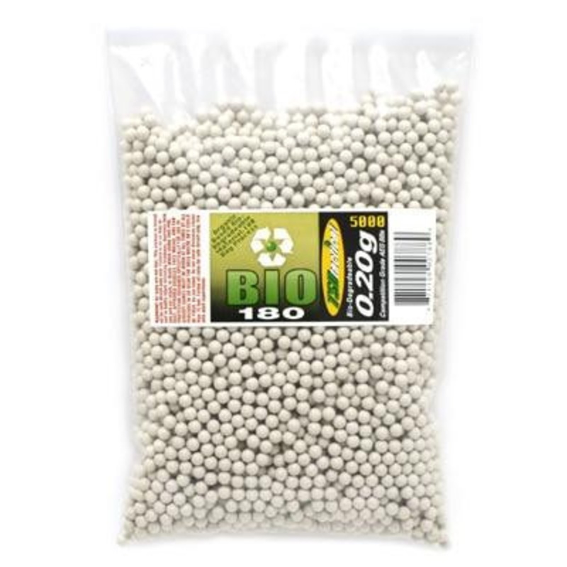TSD Competition Grade 6mm biodegradable airsoft BBs, 0.20g, 5000 rds, white