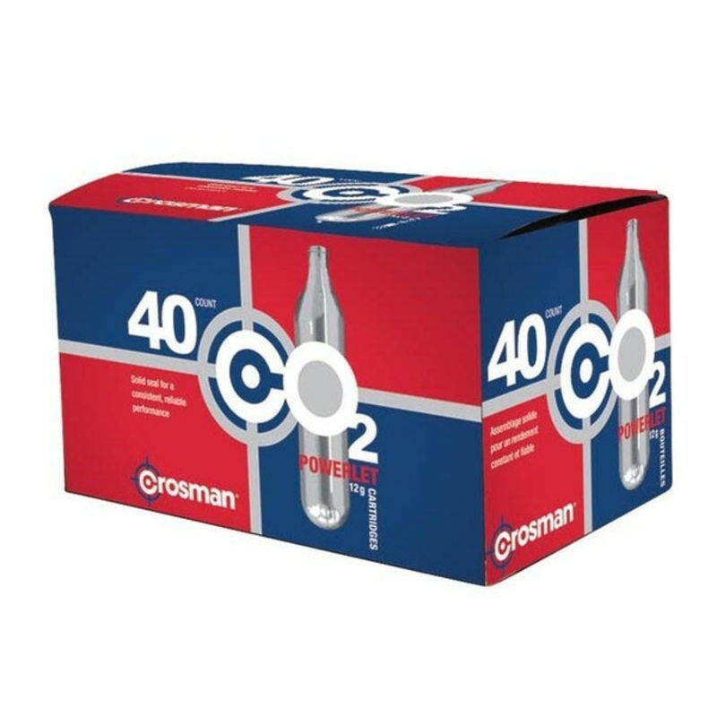 Crosman 12 Gram CO2, 40 Cartridges – GROUND SHIPPING ONLY