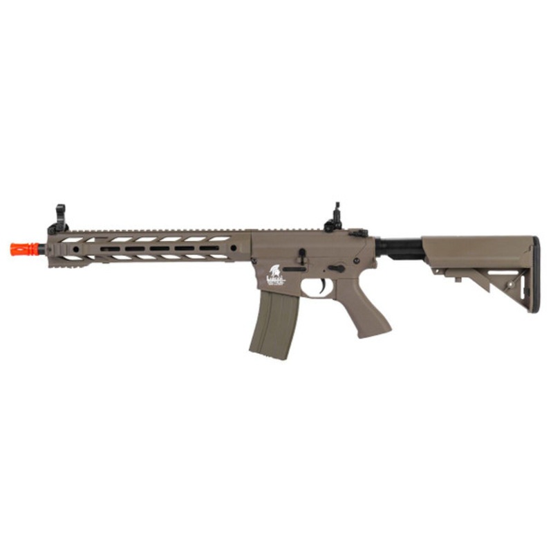 Lancer Tactical Interceptor M4 Airsoft Rifle AEG, Tan
