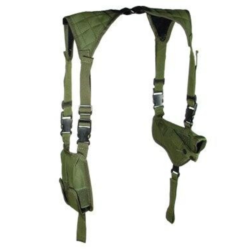 Leapers Deluxe Universal Horizontal Shoulder Holster, OD Green