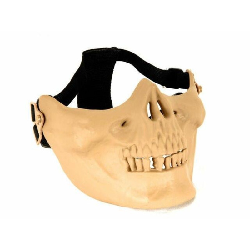 Skull Half Face Mask, Tan