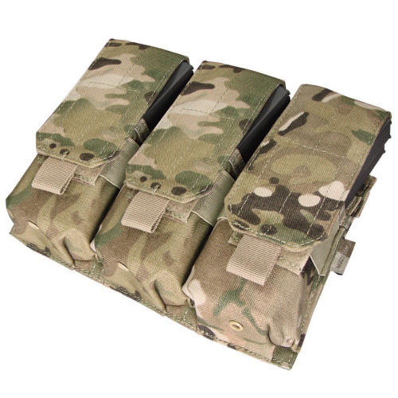Condor MOLLE Triple M4 Mag Pouch, Multicam