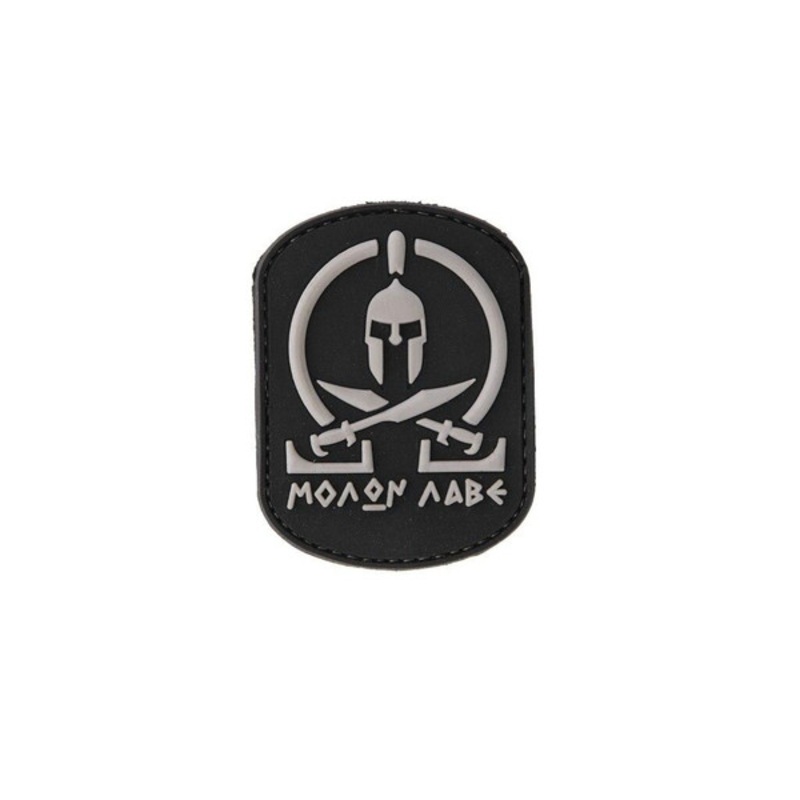 Molon Labe Spartan Black & White PVC Velcro Patch