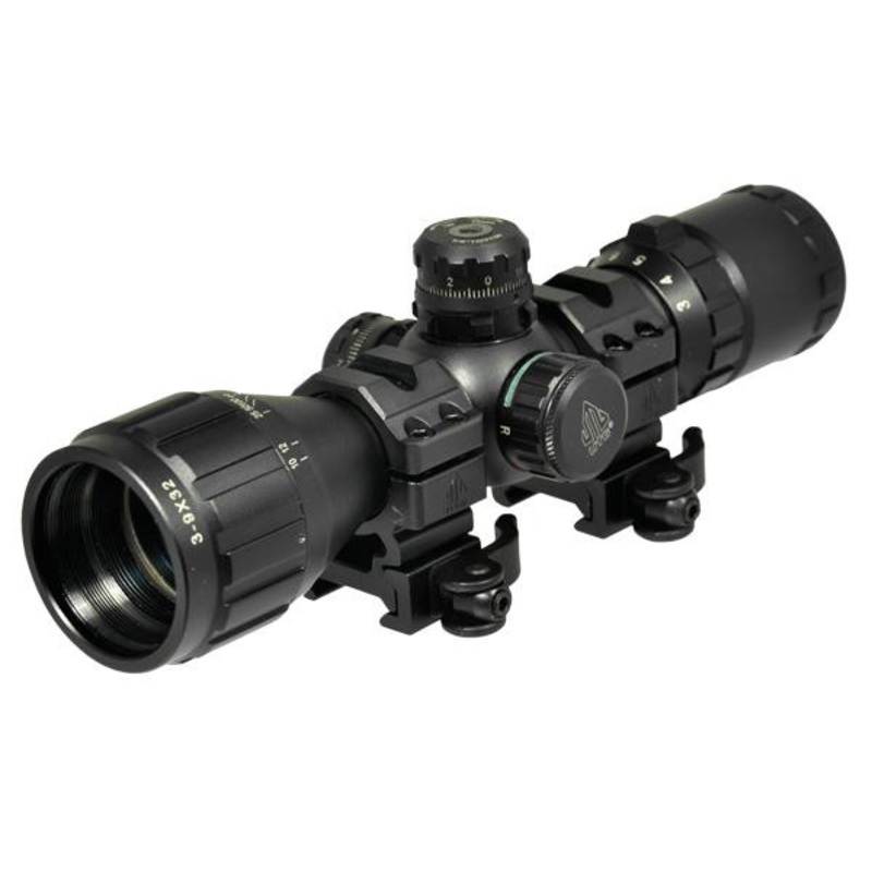 UTG 3-9X32 1 BugBuster Red/Green Illuminated MIL-DOT Complete Scope Kit