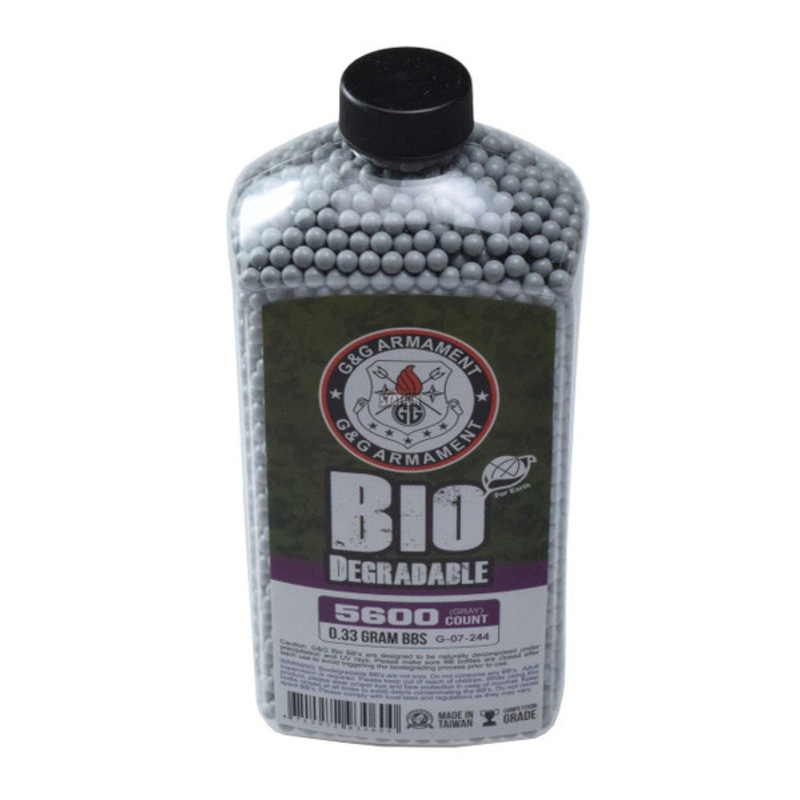 G&G Perfect BBs, 0.33g, 5600 ct. Bottle, White, Biodegradable