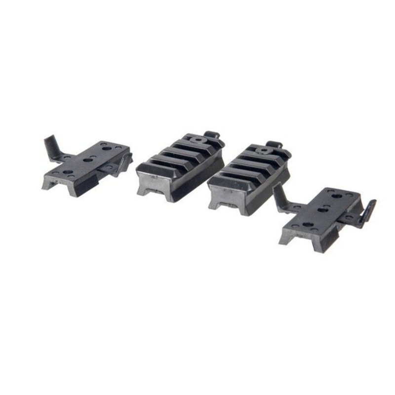 Lancer Tactical Helmet Rail Mount Kit for Railed SpecOps Military Style and MICH Helmets, Black