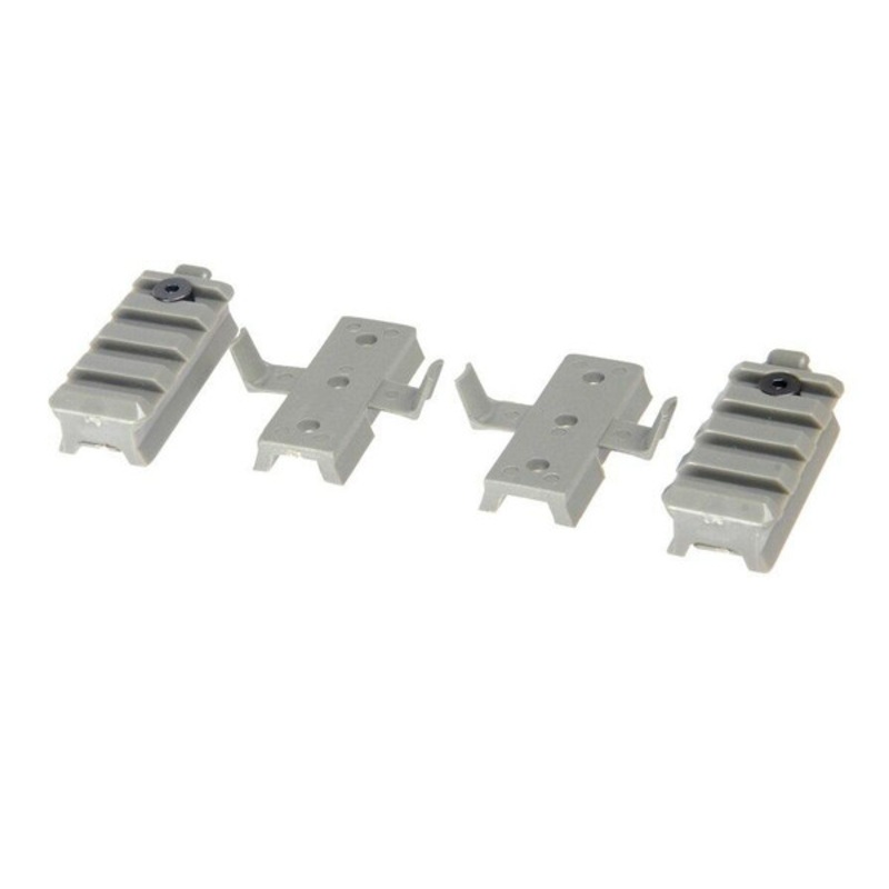 Lancer Tactical Helmet Rail Mount Kit for Railed SpecOps Military Style and MICH Helmets, Foliage Green