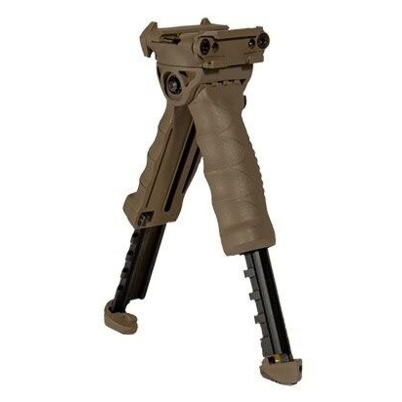 Vertical Airsoft Ergonomic Bipod/Foregrip, Dark Earth