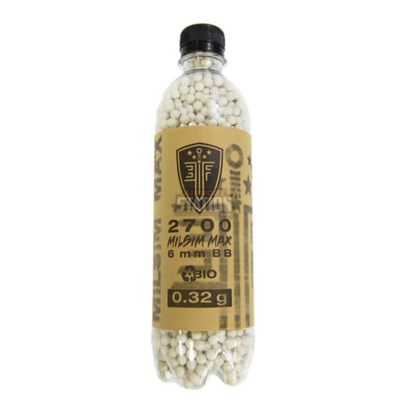 Elite Force Milsim Max Biodegradable Airsoft BBs, 0.32g, 2700 Rounds, White