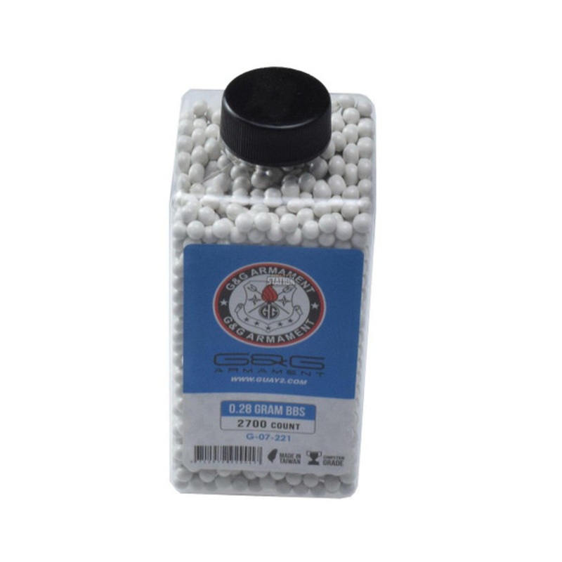G&G Perfect BBs, 0.28g, 2700 ct. Bottle, White