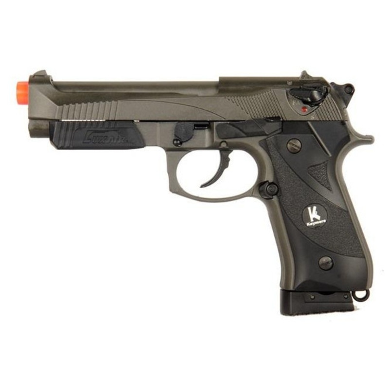 HFC Full Metal M9 Style CO2 Blowback Pistol Full/Semi Auto, Two Tone