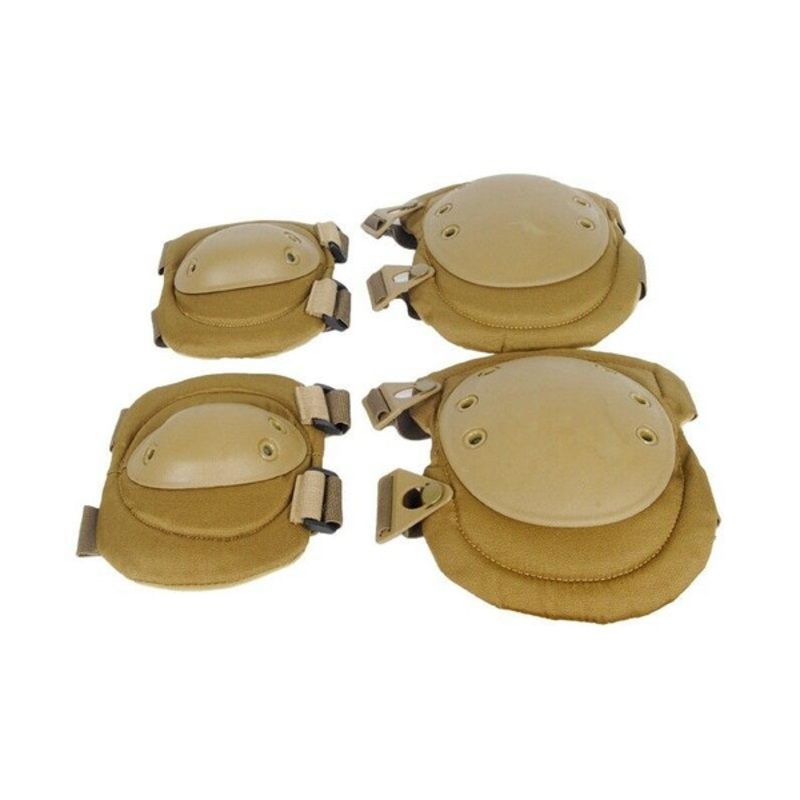 Lancer Tactical Knee and Elbow Pad Set, Tan