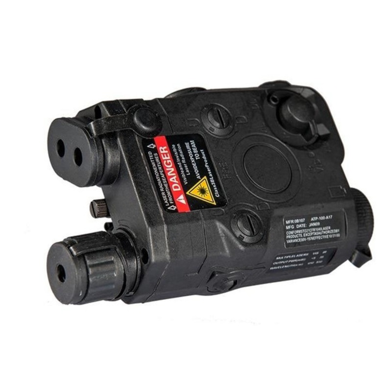 Lancer Tactical PEQ-15 Battery Box w/ Built In Red Laser, Black