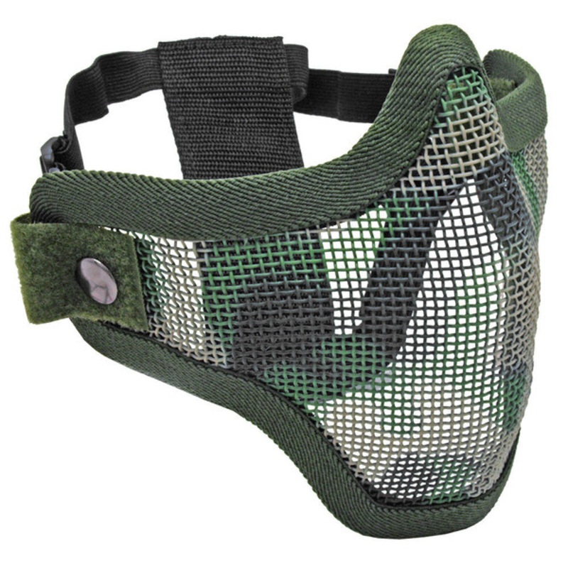 2G Steel Mesh Half Face Mask, Jungle Camo
