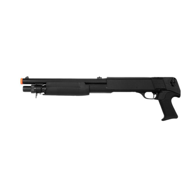 Double Eagle M56B Multi-Shot Airsoft Shotgun, Black