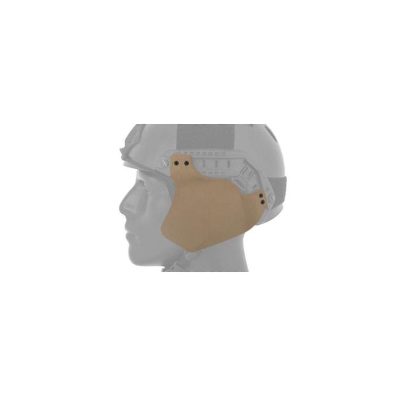 Lancer Tactical Side Covers for Military Style Railed Helmets – Tan