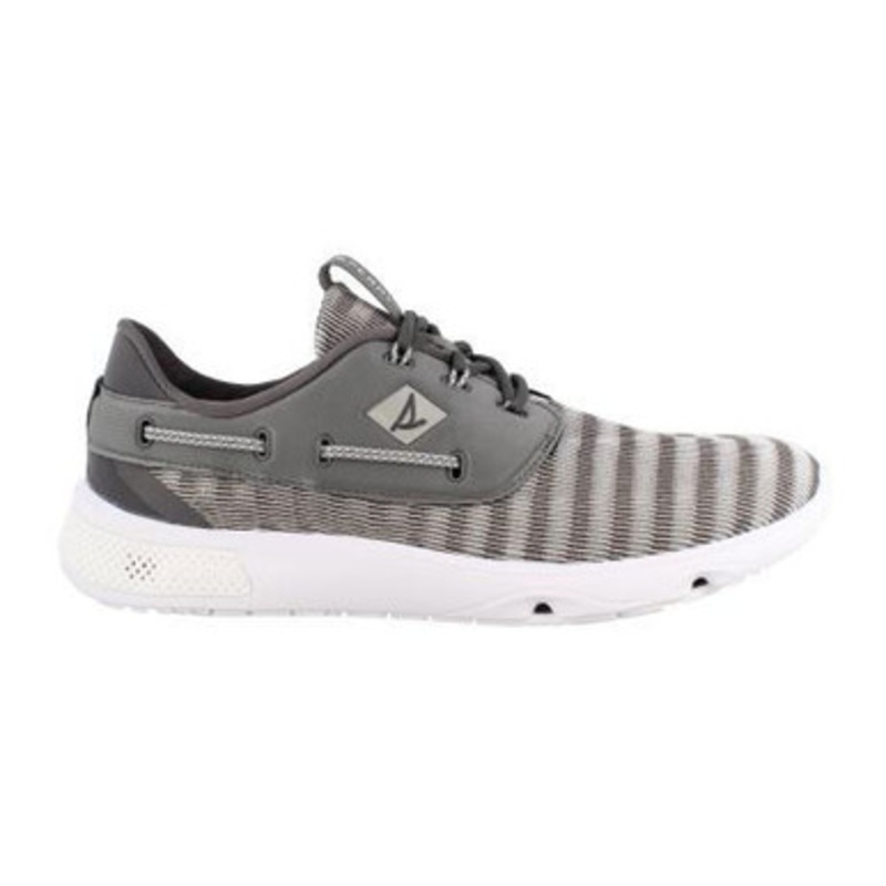 Sperry 7 Seas 3-Eye Boat Shoe – Grey Stripe – 12