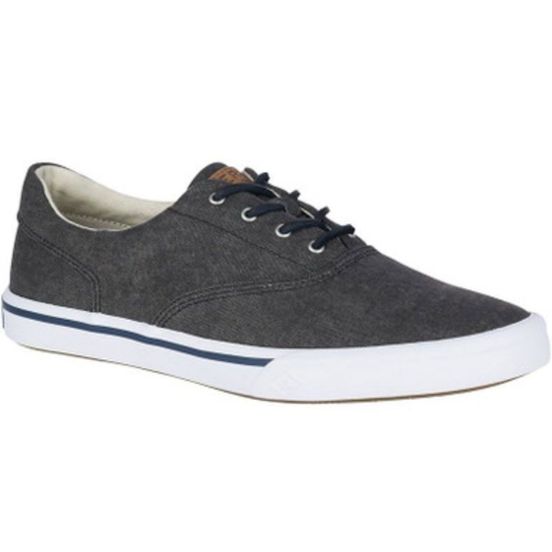Sperry Men’s Striper II CVO Salt Washed Sneaker – Black – 12