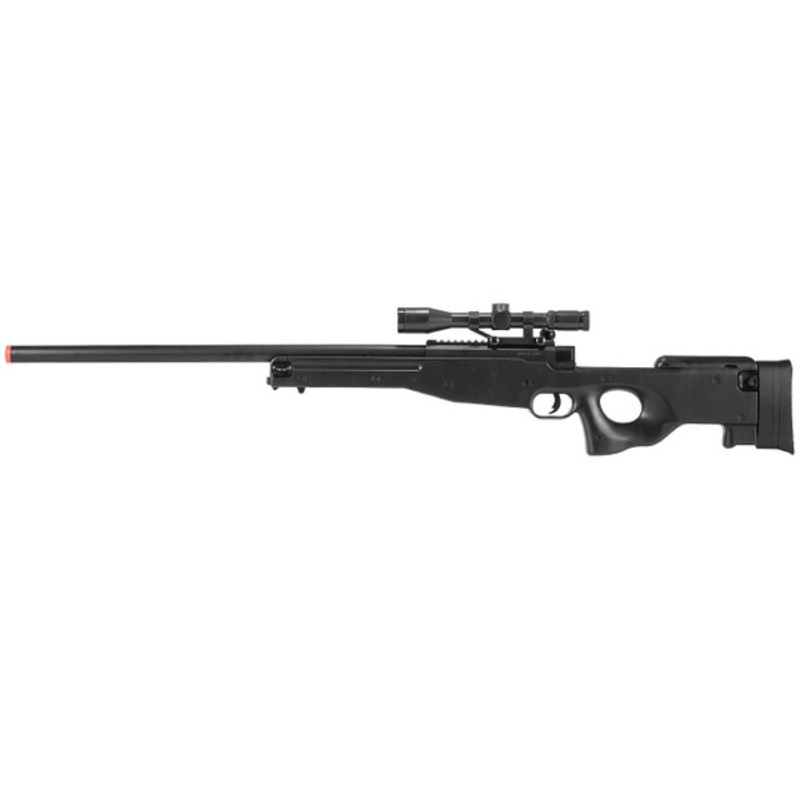 CYMA MK96 Bolt Action Airsoft Sniper Rifle w/ Scope, Black